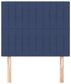 Tablii de pat, 2 buc, albastru, 90x5x78 88 cm, textil 2, Albastru, 90 x 5 x 118 128 cm