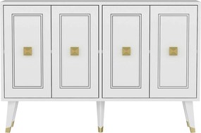 Comoda HARTIN, alb, PAL melaminat, 120x30x80 cm