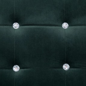 Canapea cu 2 locuri cu brate, verde inchis, crom si catifea Morkegronn