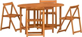 vidaXL Masă de Grădină 5 pcs Maro Lemn Solid de Acacia
