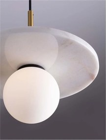 Pendul decorativ stil minimalist IDOR alb/opal