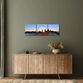 Tablou cu scenerie de nisip (cu ceas) (90x30 cm)