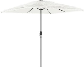 vidaXL Umbrelă soare de grădină stâlp din oțel, alb 248x248x248cm