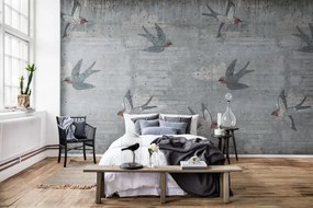 Fototapet, Concrete Art, Swallow, Rebel Walls