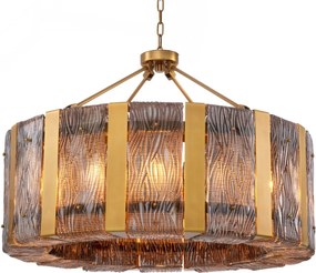 Candelabru LUX, Otel Alama Antic, Sticla Fumurie, Elysian