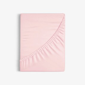 Goldea cearceaf de pat 100% bumbac cu elastic - roz pudră 180 x 200 cm