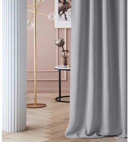 Perdea cu cercuri, de culoare gri 140 x 250 cm