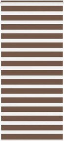 vidaXL Jaluzea tip zebra maro lățime țesătură 105,9 cm poliester