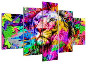 Tablou - 3D imaginea leului (150x105 cm)