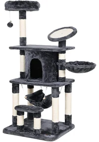 Ansamblu de joaca pentru pisici Gri inchis H 145 cm