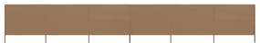 vidaXL Paravan anti-vânt cu 6 panouri gri taupe 800x120 cm textil