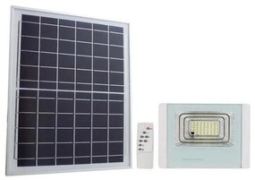 Proiector solar LED exterior 12W, 3,2V, IP65, 4000K cu telecomandă