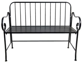 Banca de gradina, negru, din metal