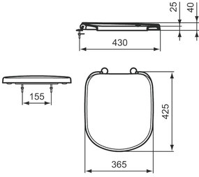 Ideal Standard Tempo - Capac WC, alb T679201