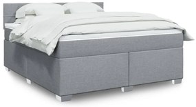 vidaXL Pat continental, gri deschis, 180x200 cm, material textil