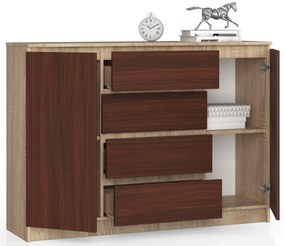 Comodă Keanu IV (Stejar sonoma + wenge). 1069403