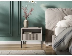 Noptieră LUE, bej/negru