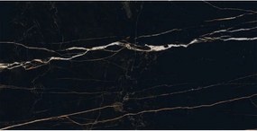 Mexen Flamingo Negru gresie glazurată rectificată G1, plăci podea-perete 120 x 60 cm, luciu înalt - TL215-120-060-00