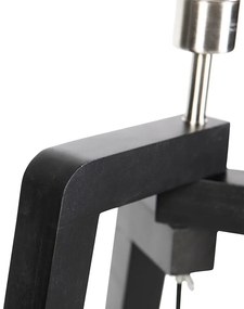 Lampă de podea cu trepied neagră cu abajur albastru și auriu 50 cm - Puros