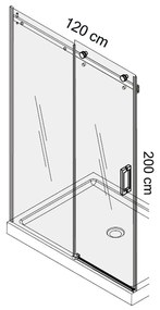 Cabina dus dreptunghiulara cu usa culisanta 100x80 cm, Mediterraneo Paloma 1000x800 mm