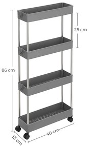 Raft multifunctional pe roti BALDA gri