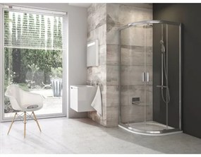 Ravak 3B240C00Z1 - Cabină de duș BLIX, cu 4 elemente, în formă de sfert de cerc, 80x80 cm, crom lucios