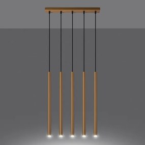 Lustră pe cablu Sollux SL.1173 PASTELO 5xG9/8W/230V auriu