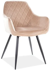 Scaun de sufragerie Liana (maro deschis + negru). Promo -7%. 1050410