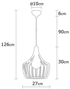 Lustră arămie cu abajur din metal ø 27 cm Mezopotamya – Opviq lights