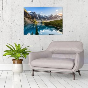 Tablou pe sticlă - Kanada. Parcul național Banff, Moraine Lake (70x50 cm)