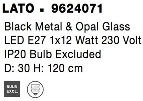 Lustra, Pendul modern Lato negru 30cm