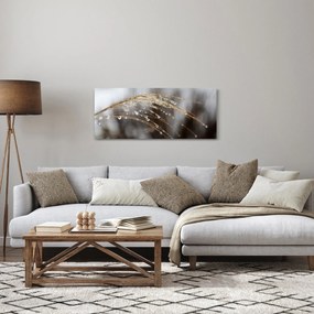 Tablou - Picături pe plantă (120x50 cm)