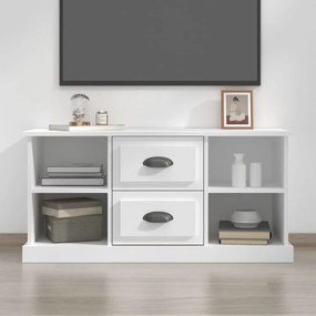 Comoda TV, alb, 99,5x35,5x48 cm, lemn prelucrat
