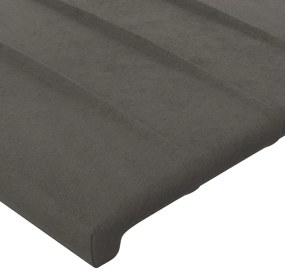 Cadru de pat cu tablie, gri inchis, 90x190 cm, catifea Morke gra, 90 x 190 cm, Benzi verticale