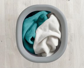 Coș de rufe gri deschis din material textil 50 l Duo – Joseph Joseph