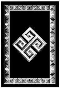 Covorașe de baie alb-negru 2 buc. - Foutastic