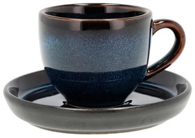 Ceașcă neagră/albastră pentru espresso din ceramică 70 ml Gastro Dark Blue/Black – Bitz