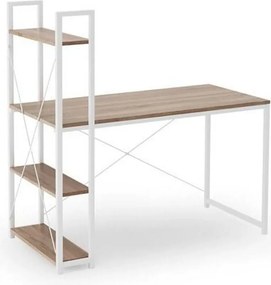 Birou NARVIK B1, alb/stejar sonoma, 120x64x120 cm