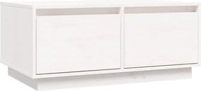 vidaXL Măsuță de cafea, alb, 80x50x35 cm, lemn masiv de pin