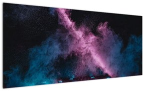 Tablou - Fum roz-albastru (120x50 cm)