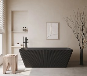 Cada acril freestanding, Negru Mat, 160x75x58 cm, 5038S
