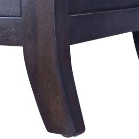 Noptiera, negru deschis, 40x40x45 cm, lemn masiv mahon 1, Negru