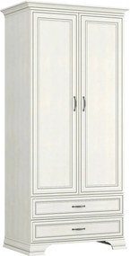 Dulap TIFFANY II, grej, PAL laminat, cu 2 usi si 2 sertare, 99x62x212
