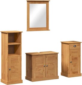 vidaXL Set de mobilier pentru baie cu sertar VIGO 4 pcs Maro miere