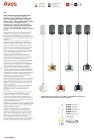 Lustră LED pe cablu Redo 01-3549 AVES LED/12W/230V CRI 90 gri