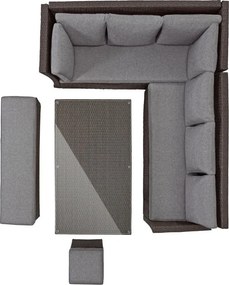 Set mobilier de grădină Avenberg CORSICA, maro/gri