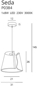 Lustra LED design modern SEDA P0384 MX