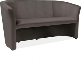 Canapea TM-3, stofa catifelata gri - Bluvel 14, 160x60x76 cm