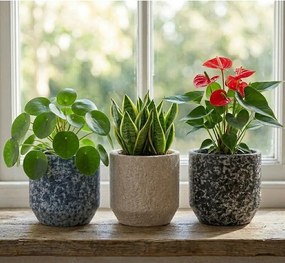 Ghiveci decorativ din ceramică handmade ø 14 cm Almada – Ego Dekor