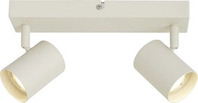 Spot modern de plafon bej cu 2 lumini reglabil - Jeana